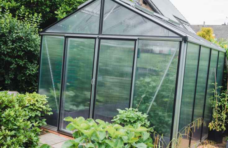 Une serre de jardin en bois